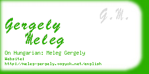 gergely meleg business card